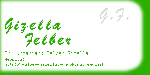 gizella felber business card